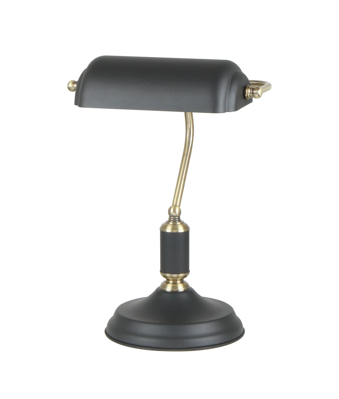 BANCA: Interior Banker Lamps with Cylindrical Shade Black TABLE LAMP