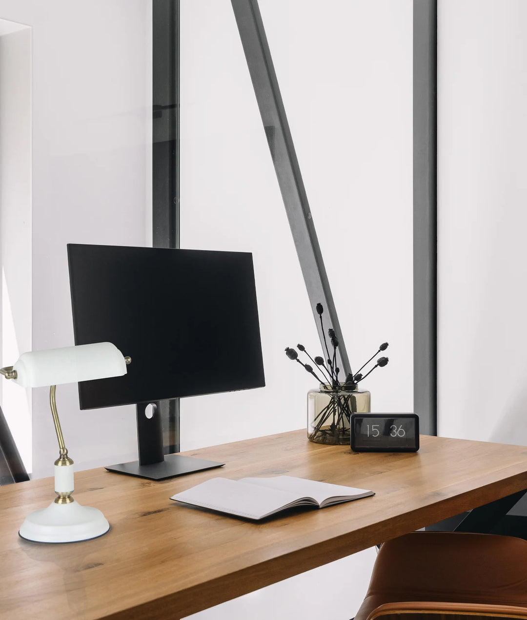 BANCA: Interior Banker Lamps with Cylindrical Shade TABLE LAMP