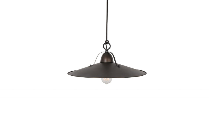 Benson Large Pendant Weathered Iron Pendant