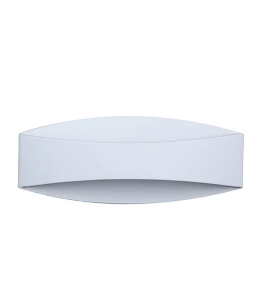 CANNES: City Series LED Interior Matte White Curved Up/Down Wall Light