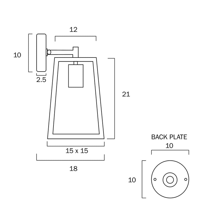 CANTENA 15/25 WALL LIGHT