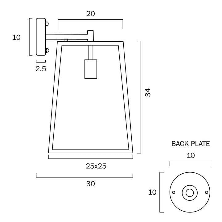 CANTENA 15/25 WALL LIGHT