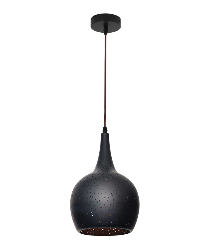 CELESTE: Bohemian Rustic Embossed Bell Shape Pendant Light