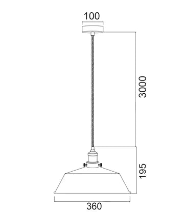 CEREMA: Interior White with Antique Brass & Black Highlight Angled Dome Pendant Light