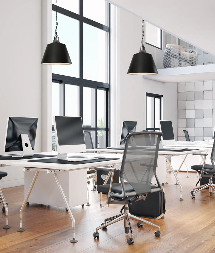 CLOCHE: Interior Metal Shade with Travertine Highlight Bell Shape Pendant Lights pendant