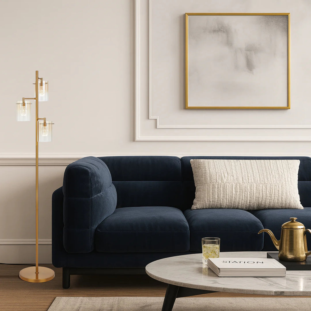 CREVIL 3 LIGHT FLOOR LAMP Floor Lamp