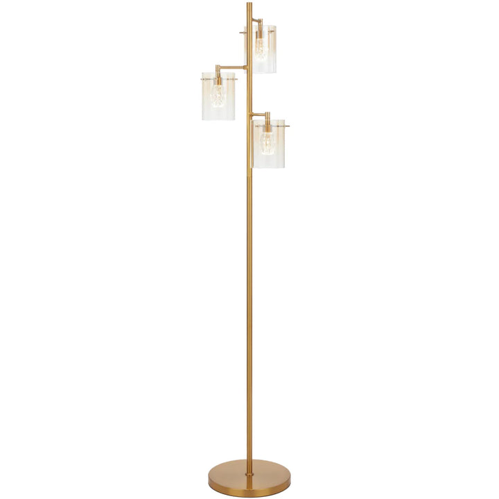 CREVIL 3 LIGHT FLOOR LAMP Antique Gold Floor Lamp
