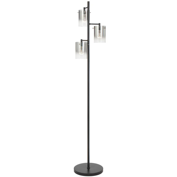 CREVIL 3 LIGHT FLOOR LAMP Black Floor Lamp