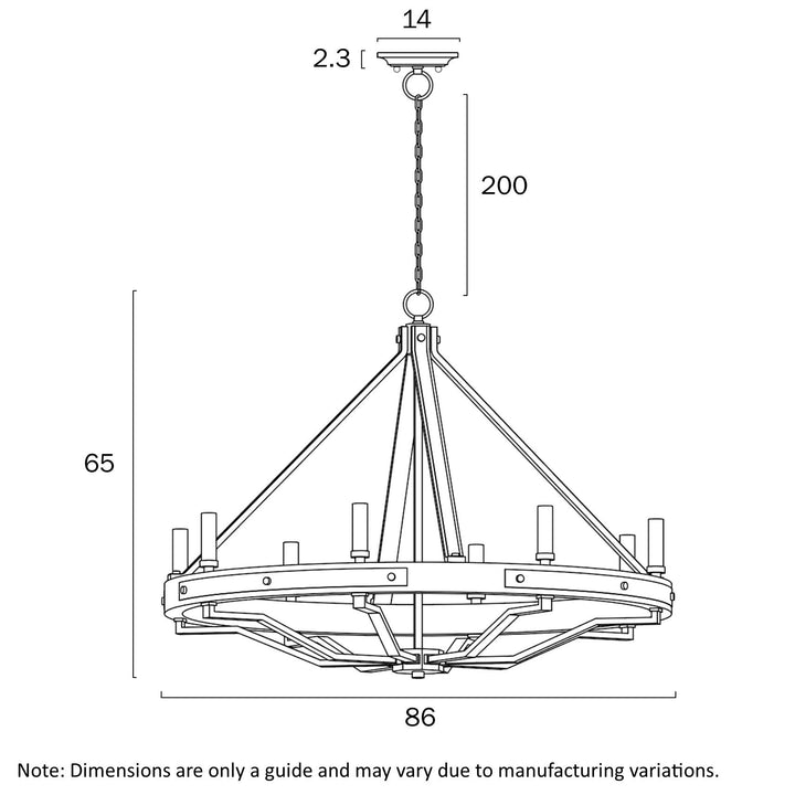 Telbix DARIEN 8 LIGHT PENDANT