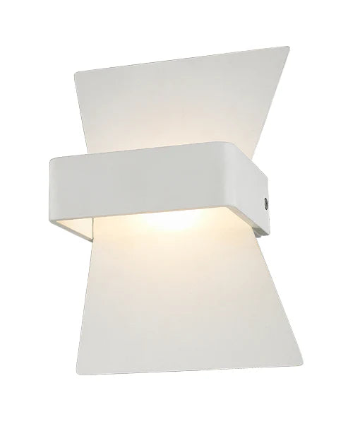 DAVOS: City Series LED Interior Matte White Bow Wall Light