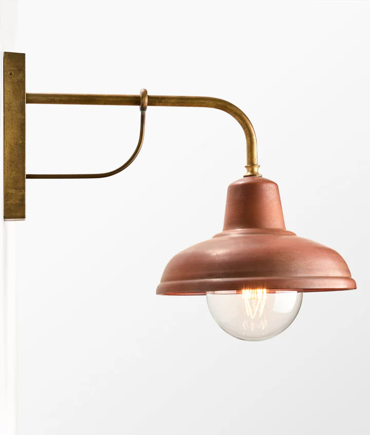 DEKSEL: Aged Copper Interior Wall Light IP23