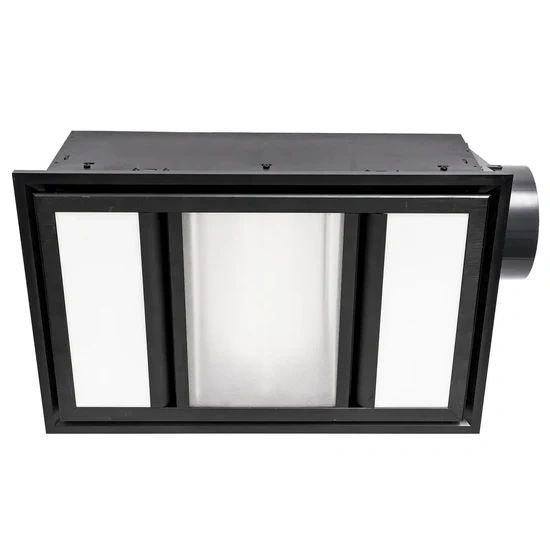 Domino 3-In-1 Bathroom Heater With Exhaust Fan And CCT LED Light in black