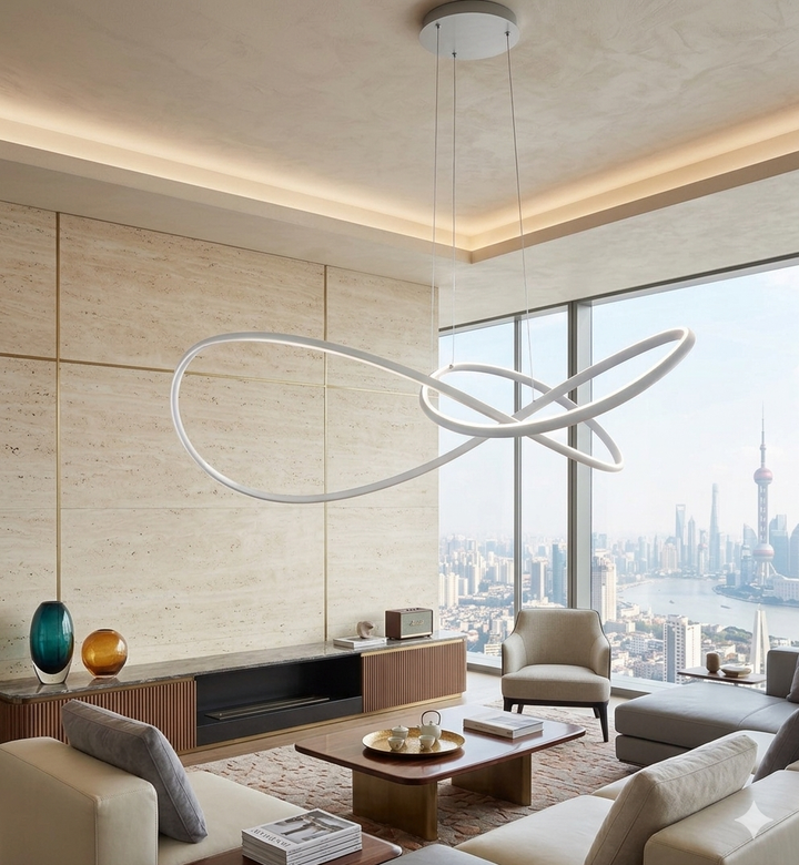 Circular Knot LED Pendant Large Pendant