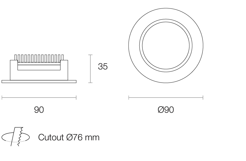 Econoled EA7 7W Recessed Adjustable Downlight