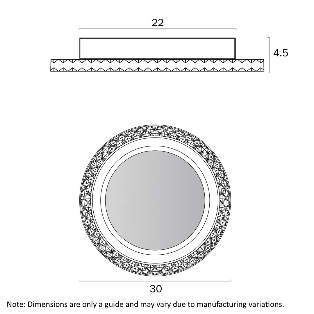 Telbix ELIE 30 12W LED OYSTER 3CCT NON-DIM