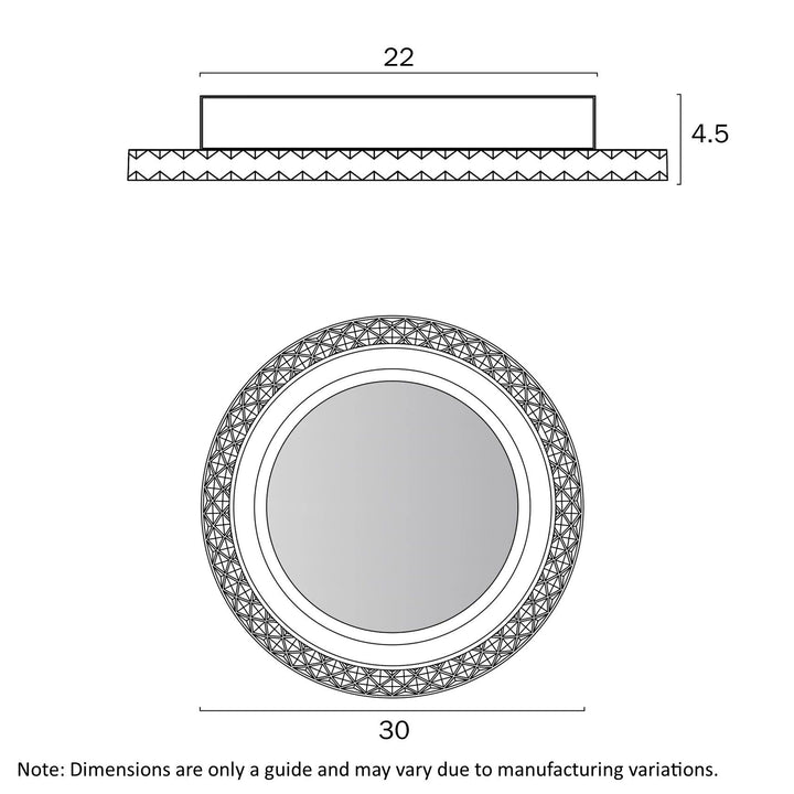 Telbix ELIE 30 12W LED OYSTER 3CCT NON-DIM