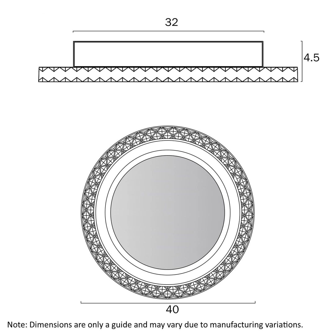 Telbix ELIE 40 24W LED OYSTER 3CCT DIM