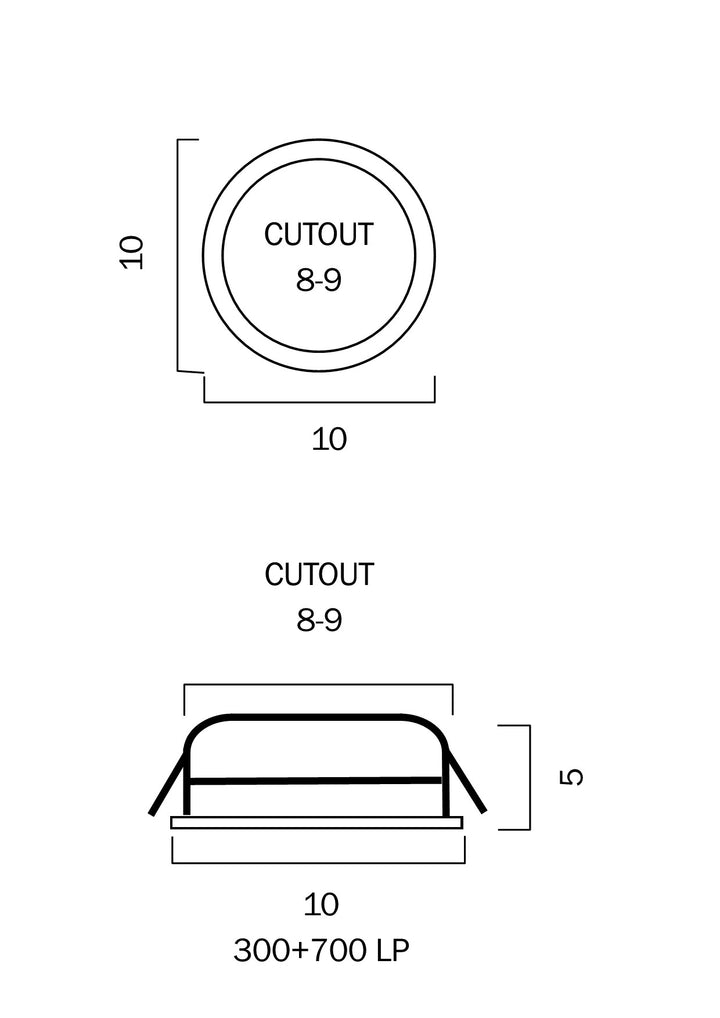 ELITE 100 10w LED DOWNLIGHT WHITE 5000k