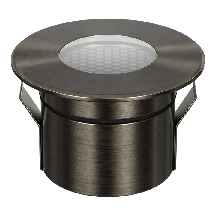 EMIT-85-RO Round Open Tri-Colour/RGBW Inground & Deck Light Antique Brss INGROUND LIGHT
