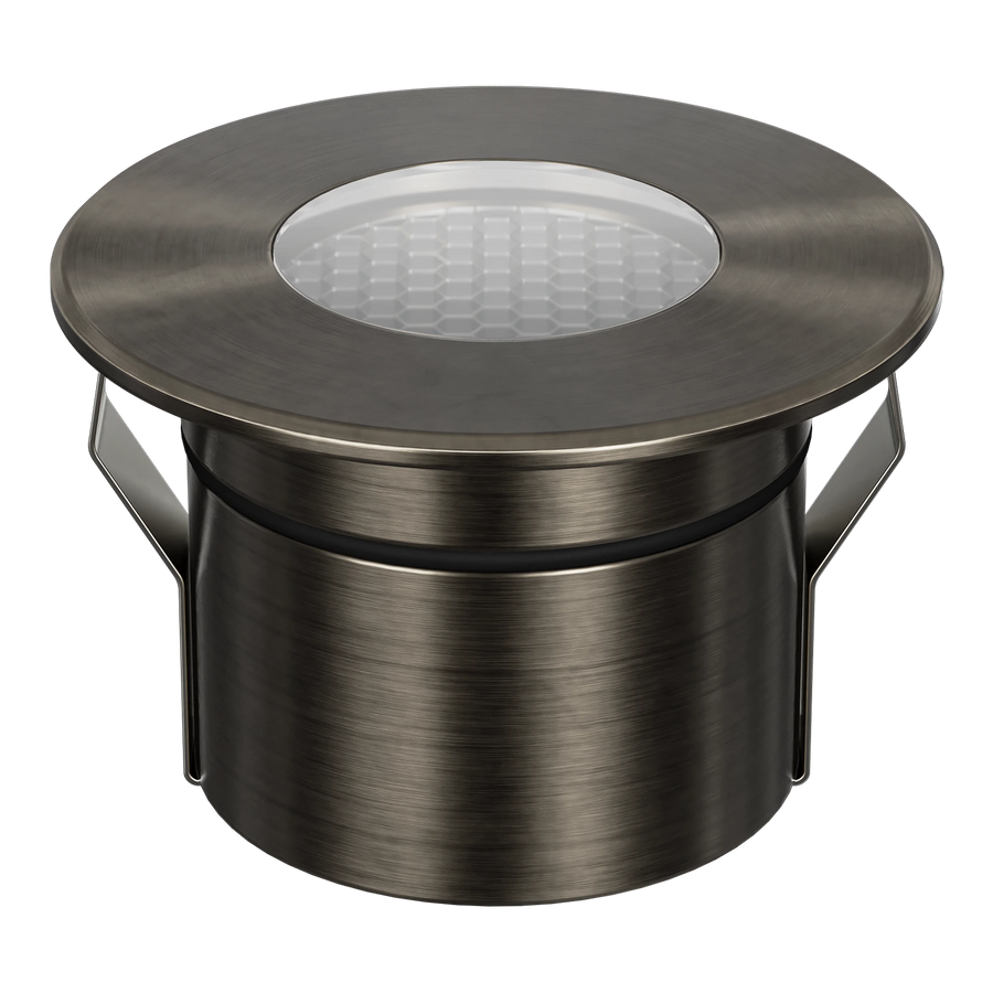 EMIT-85-RO Round Open Tri-Colour/RGBW Inground & Deck Light Antique Brss INGROUND LIGHT