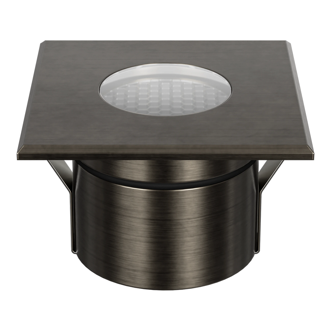 EMIT-85-SO Square Open Tri-Colour/RGBW Inground & Deck Light Antique Brss INGROUND LIGHT