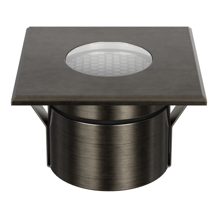 EMIT-85-SO Square Open Tri-Colour/RGBW Inground & Deck Light Antique Brss INGROUND LIGHT