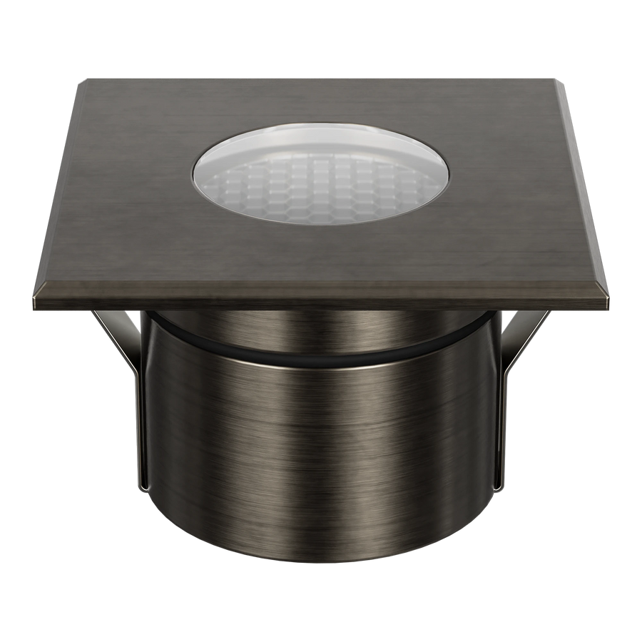 EMIT-85-SO Square Open Tri-Colour/RGBW Inground & Deck Light Antique Brss INGROUND LIGHT