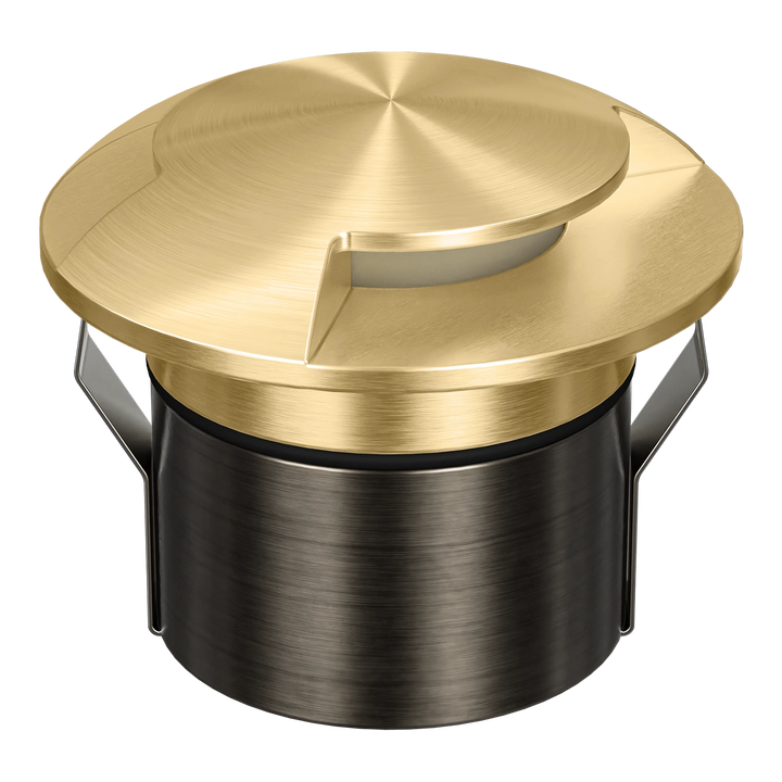 EMIT-85-2-WAY 2-Way Tri-Colour/RGBW Inground & Deck Light Brushed Brass INGROUND LIGHT