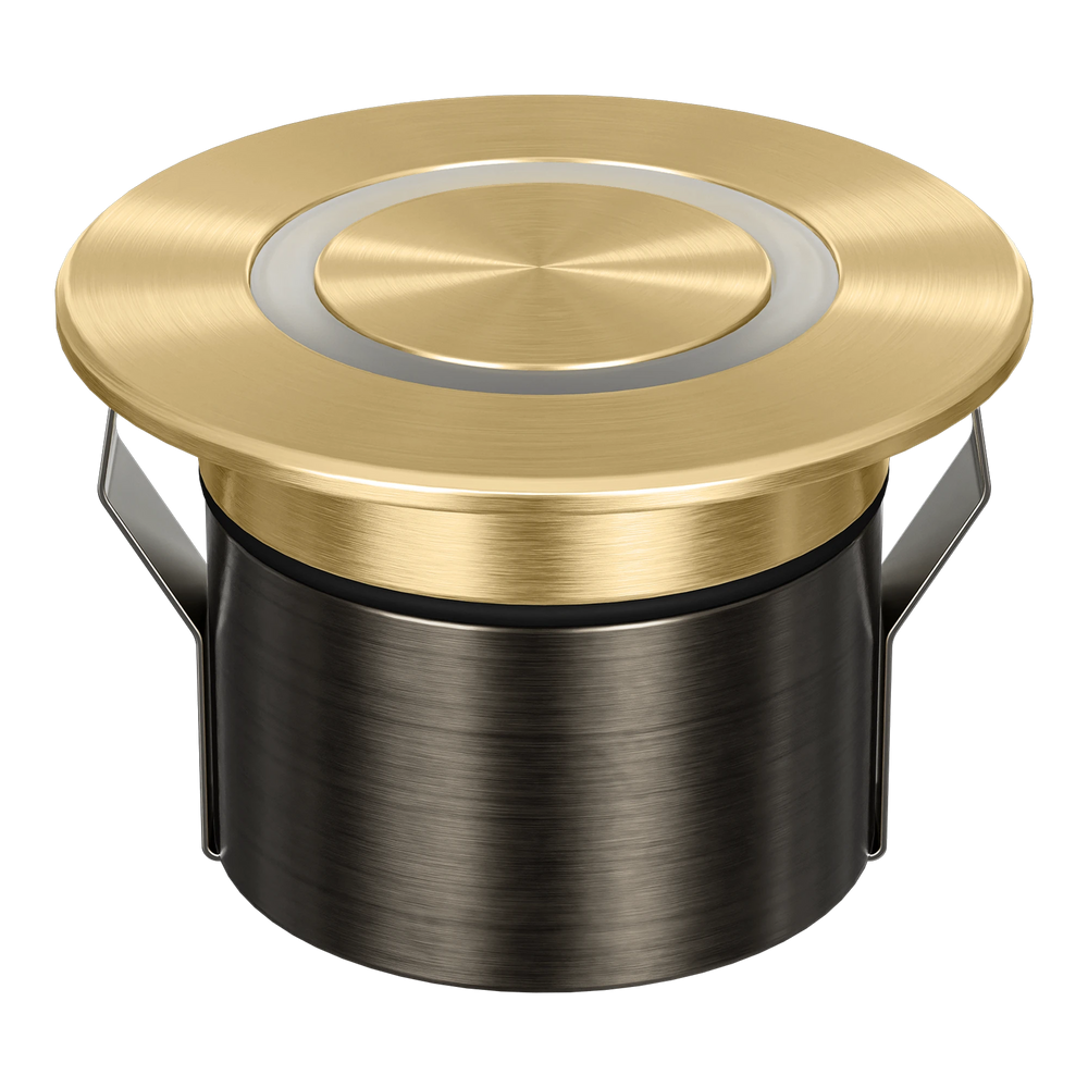 EMIT-85-RING Ring Tri-Colour/RGBW Inground & Deck Light Brushed Brass INGROUND LIGHT
