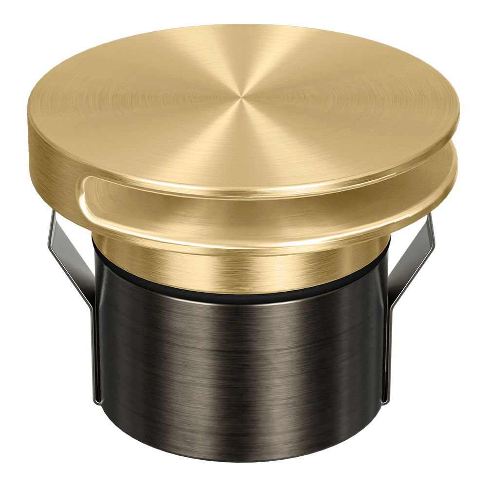 EMIT-85-ROUND-SLOT Round Slot Tri-Colour/RGBW Inground & Deck Light Brushed Brass INGROUND LIGHT