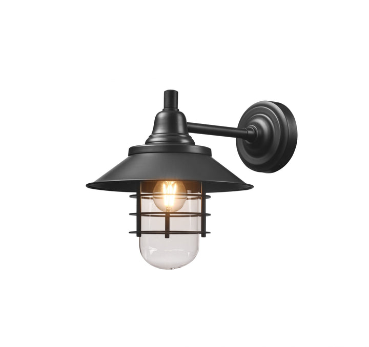 EPPING BRASS-GLASS EXTERIOR FORGED WALL LIGHT