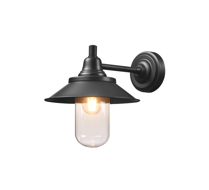 EPPING BRASS-GLASS EXTERIOR FORGED WALL LIGHT