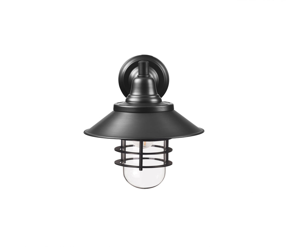 EPPING BRASS-GLASS EXTERIOR FORGED Black WALL LIGHT