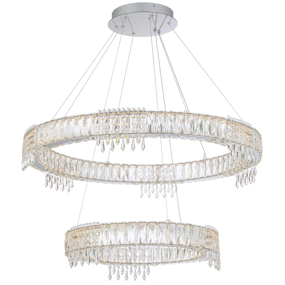 ERIKA 2 TIER PENDANT LIGHT Chrome Pendant