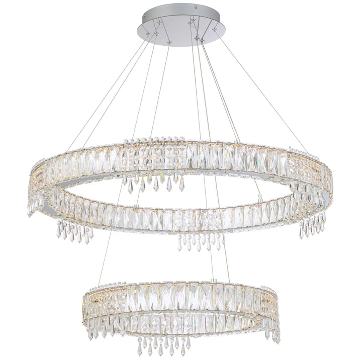 ERIKA 2 TIER PENDANT LIGHT Chrome Pendant
