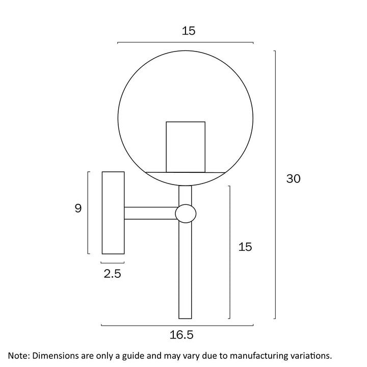 TELBIX ETERNA 1 LIGHT WALL LAMP