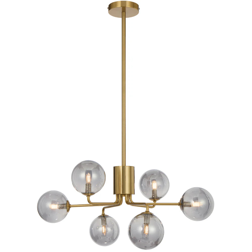 FELTON 6 LIGHT PENDANT ANTIQUE GOLD