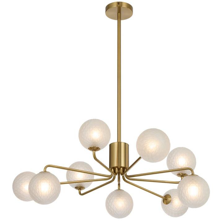 FELTON 9 LIGHT PENDANT ANTIQUE GOLD