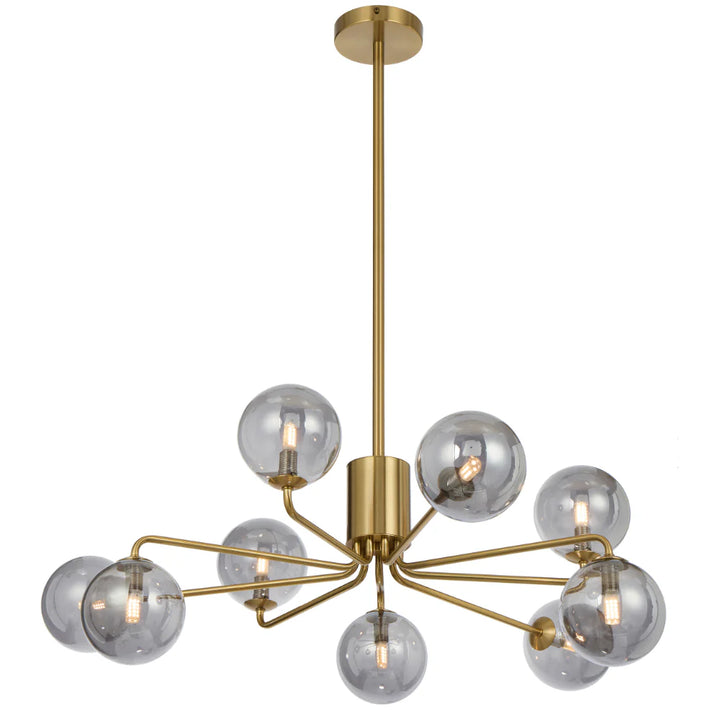 FELTON 9 LIGHT PENDANT ANTIQUE GOLD