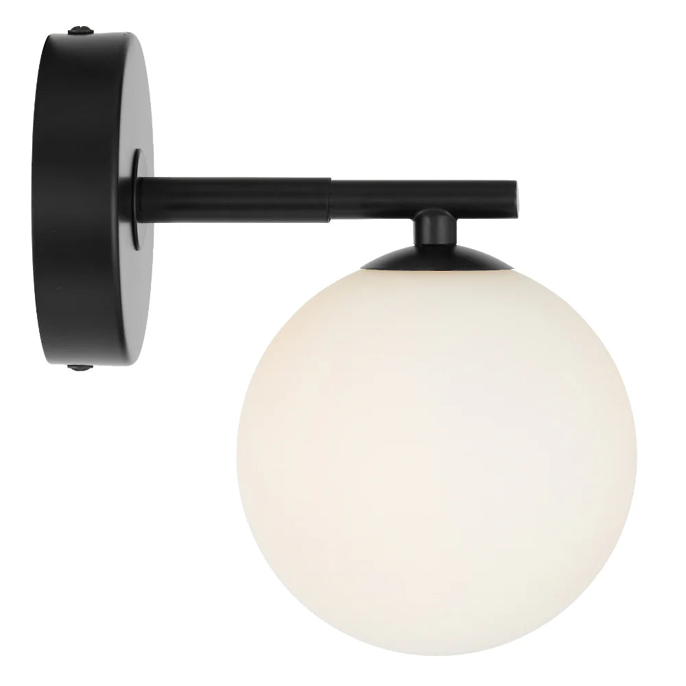 FELTON 1 LIGHT WALL LIGHT BLACK/ANTIQUE BRASS