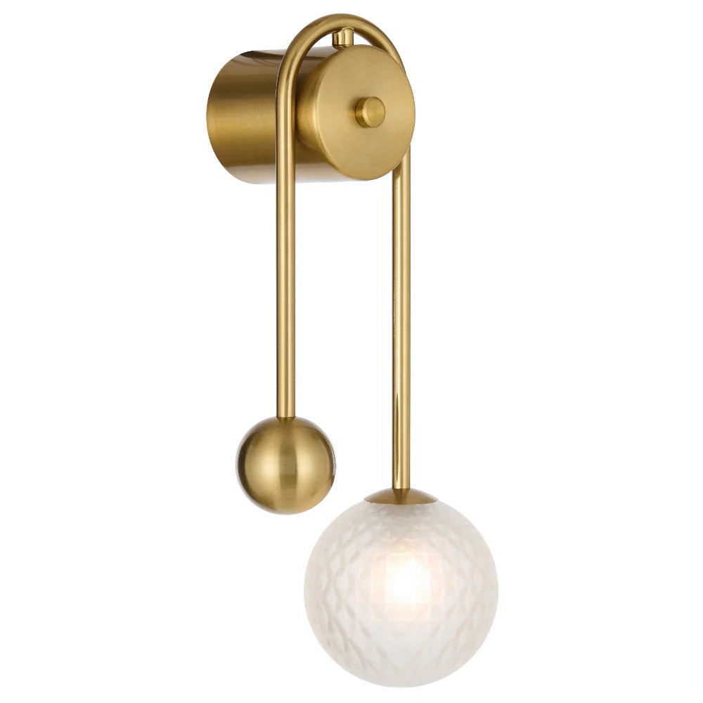 FELTON ARM WALL LIGHT ANTIQUE GOLD