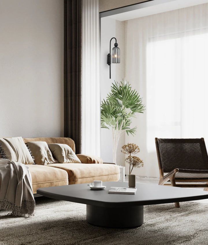 FLAUTA: Interior Round Top Cylinder Ribbed Wall Lights WALL LIGHT