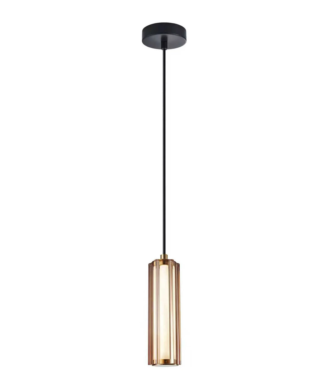 FRECCIA: Interior LED Tri-CCT Glass with Curve Cylinder Pendant Lights