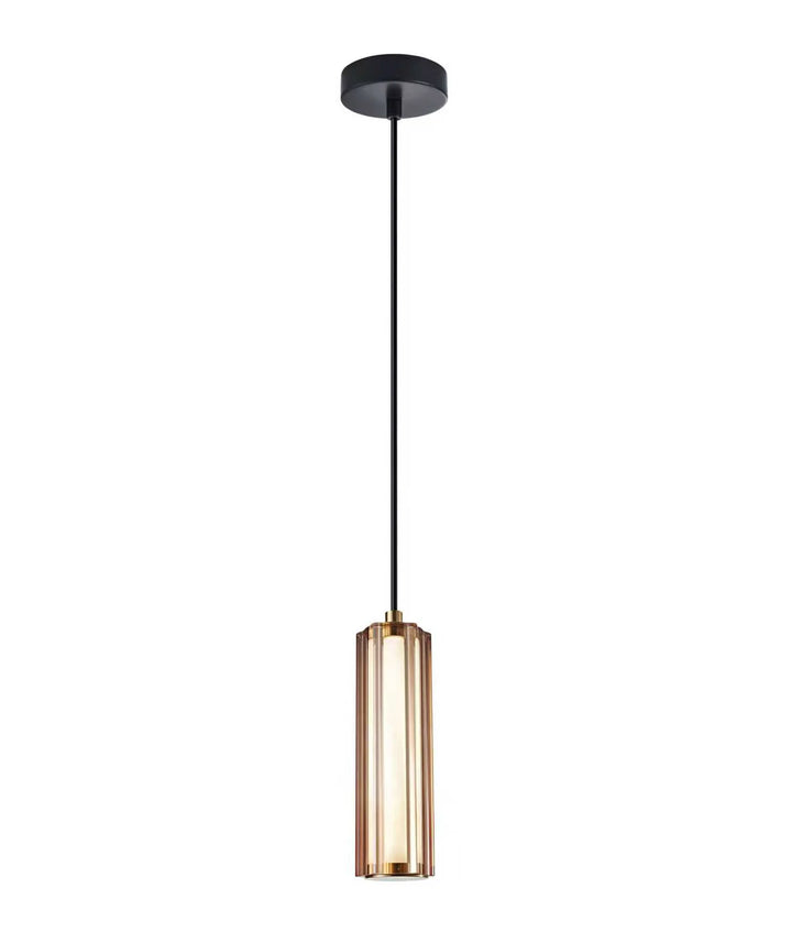 FRECCIA: Interior LED Tri-CCT Glass with Curve Cylinder Pendant Lights