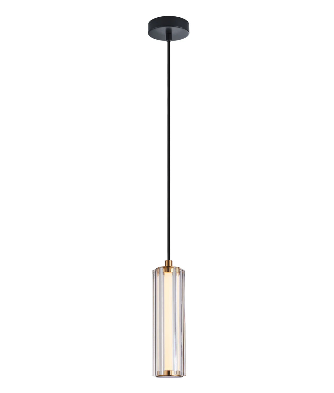 FRECCIA: Interior LED Tri-CCT Glass with Curve Cylinder Pendant Lights