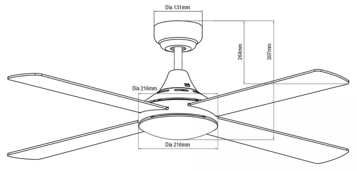 Martec Link 48" AC ceiling Fan