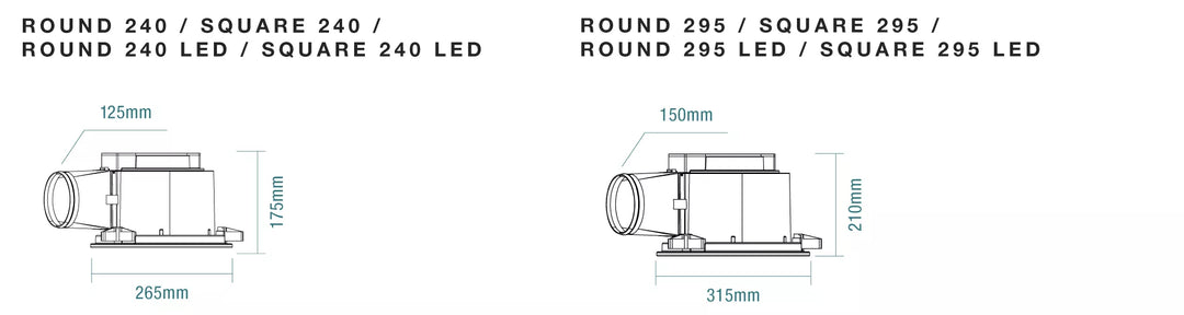 Flow 240 / 295 Round or Square Exhaust Fan