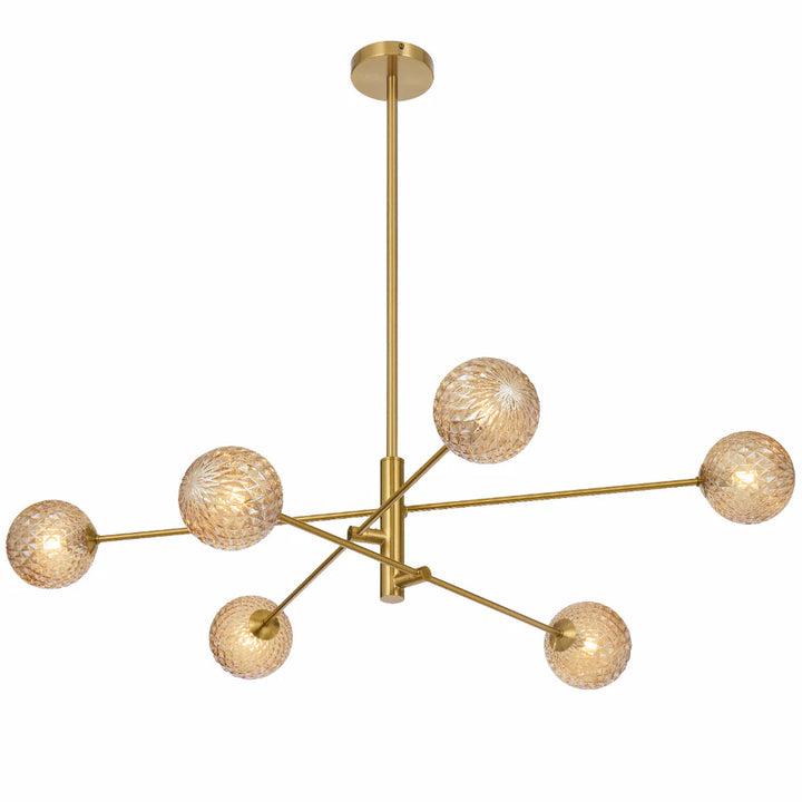 GASTON 6 LIGHT PENDANT ANTIQUE GOLD