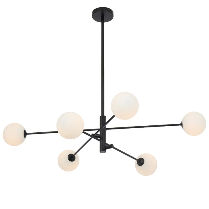 GASTON 6 LIGHT PENDANT BLACK