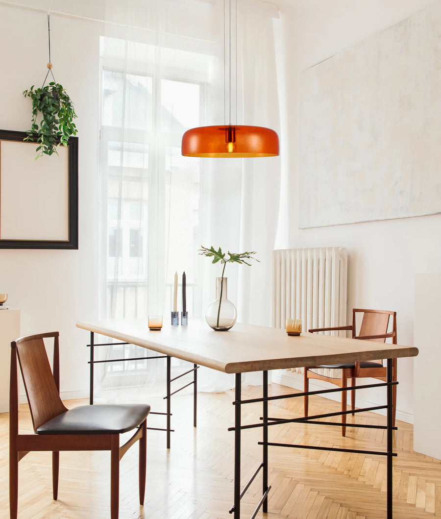 GELATINA: Interior Dome Glass with Brass Highlight Pendant Lights Pendant